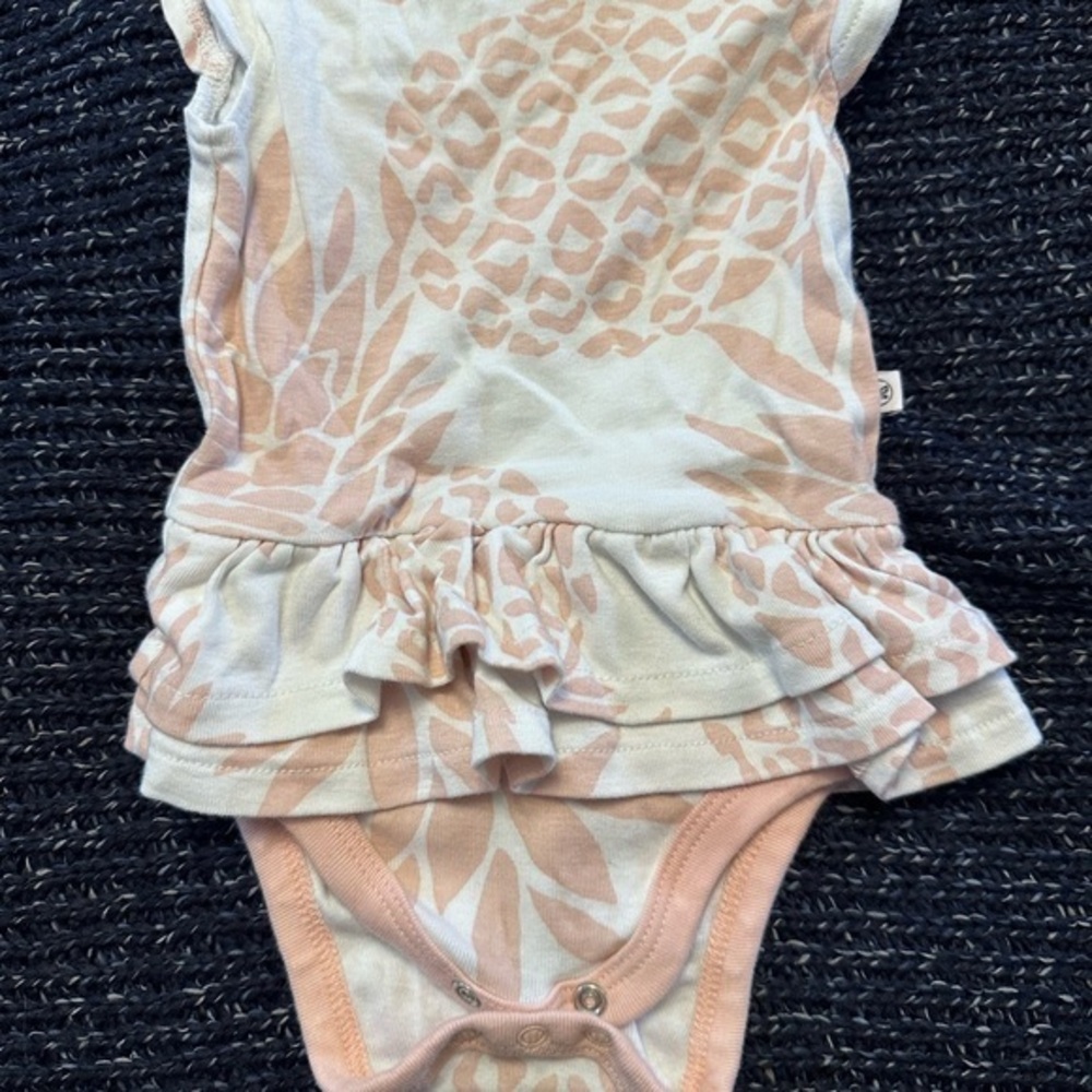 Honest Baby Pink and White Baby Onesie